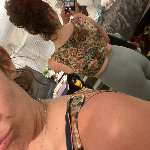 Floral Lace-Up Top - Picture 3 of 11